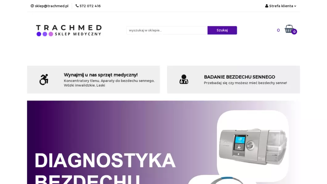 Sklep medyczny Trachmed - podgląd