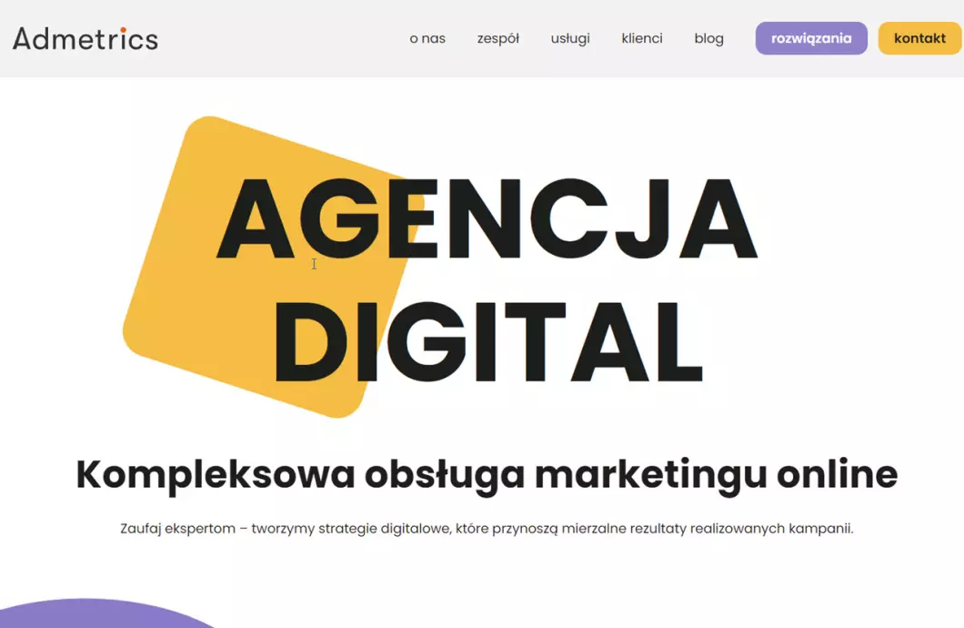 Admetrics - podgląd
