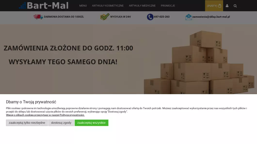 Artykuły medyczne, higieniczne | Sklep internetowy Bart-Mal - podgląd
