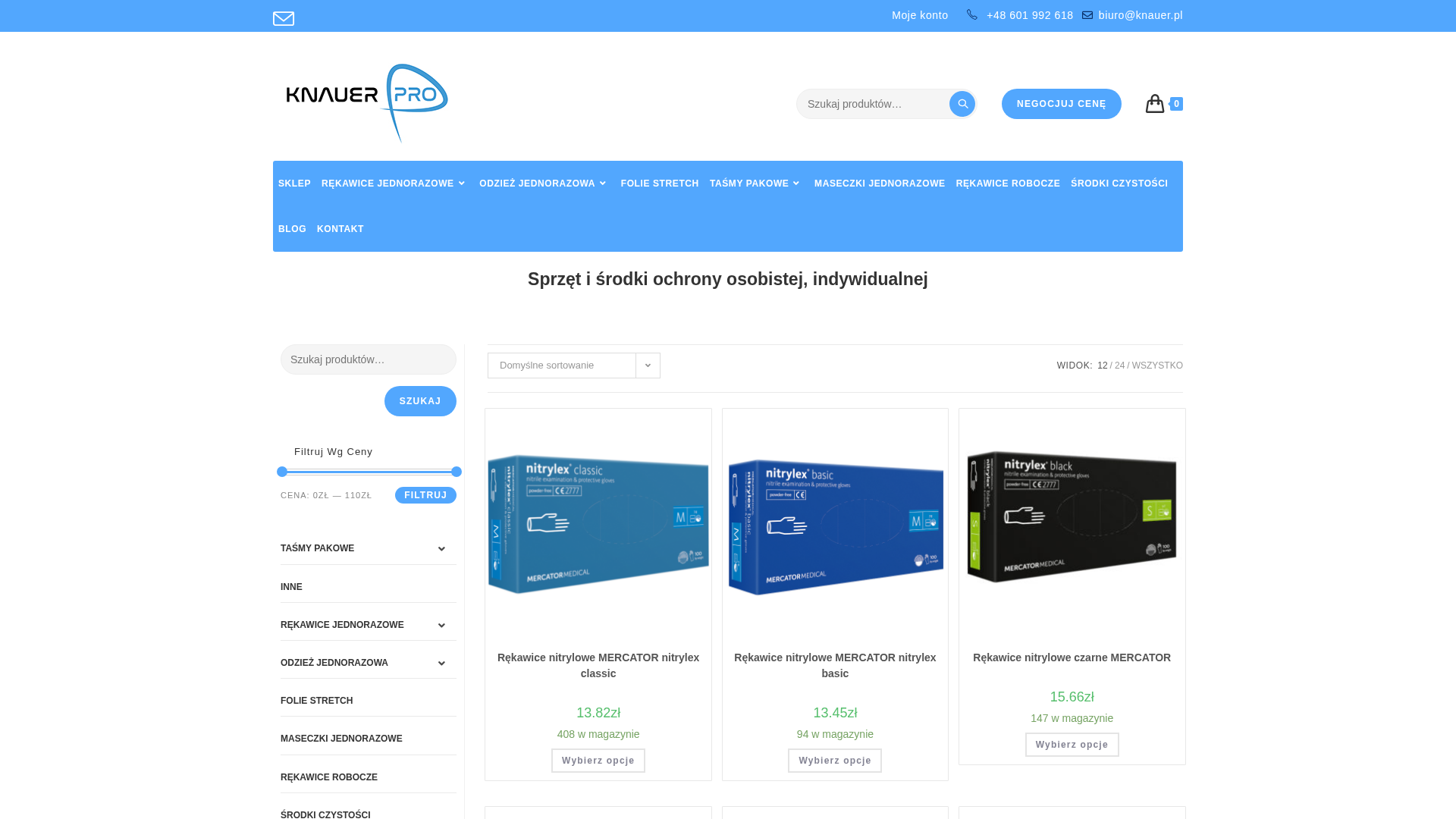 Środki ochrony osobistej Knauer Pro - podgląd