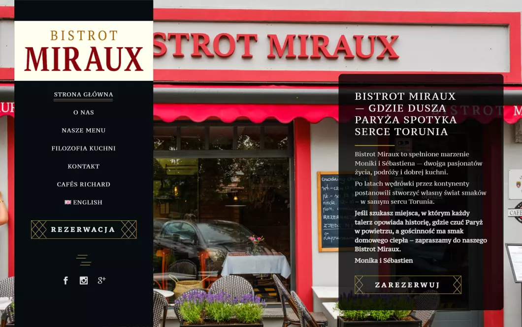 Restauracja Francuska Toruń Bistrot Miraux - podgląd