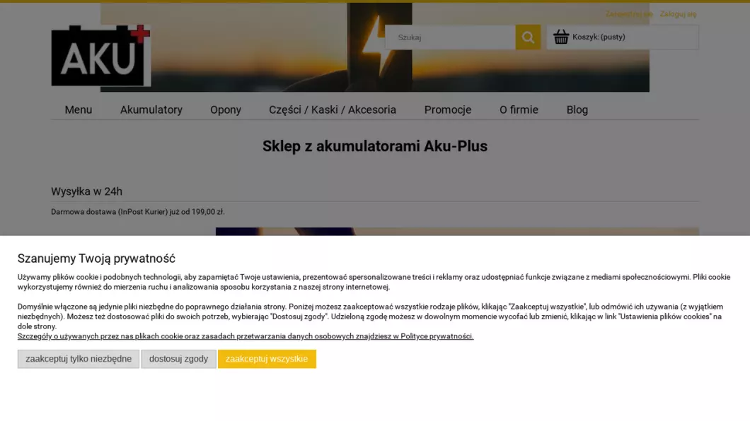 Sklep z akumulatorami Aku-Plus - podgląd