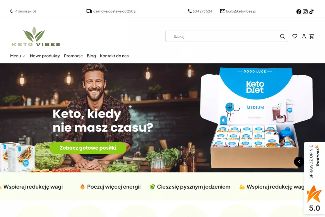 KetoVibes - sklep keto i low carb - podgląd