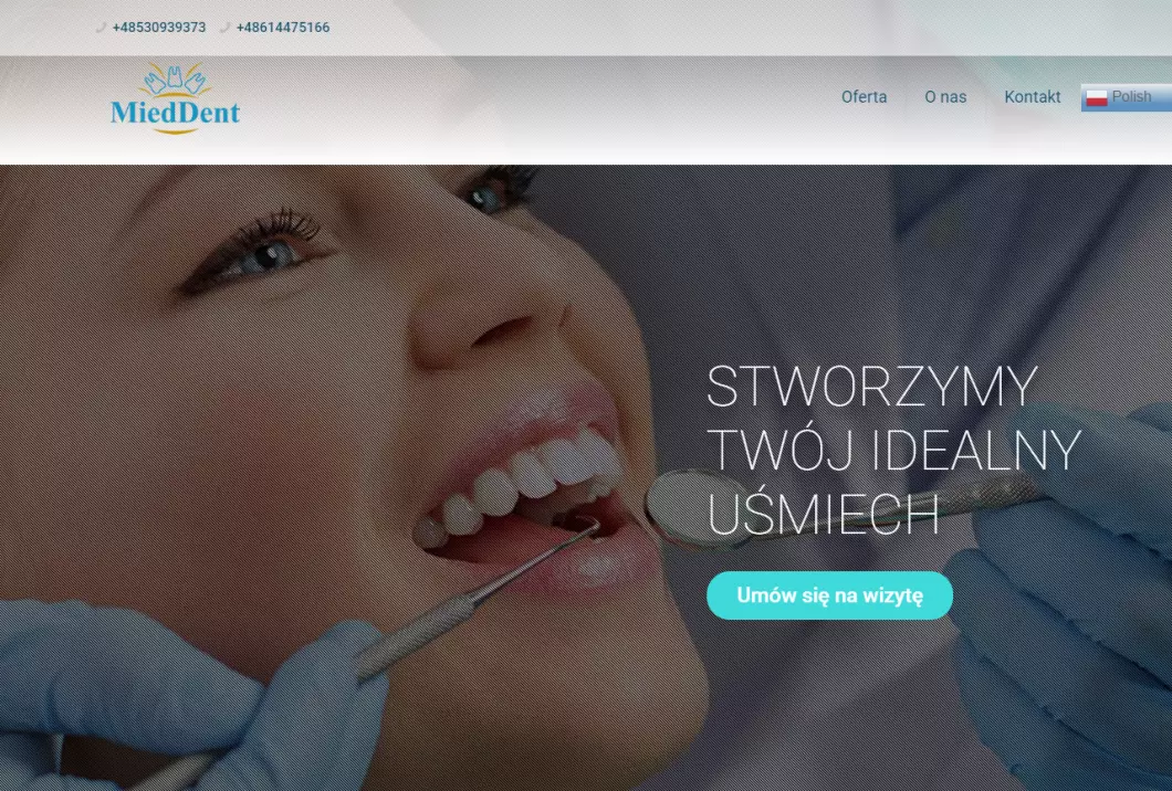 MIED-DENT - przychodnia stomatologiczna - podgląd