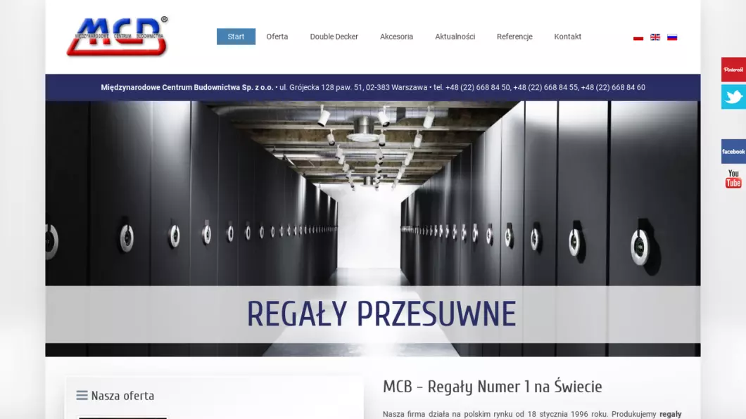 Producent regałów i mebli MCB - podgląd